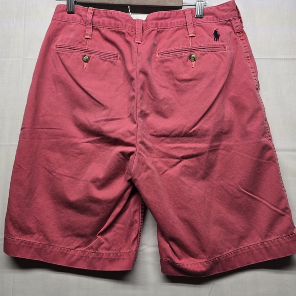 Polo by Ralph Lauren Rose Red Flat-Front Chino Shorts - Picture 7 of 10